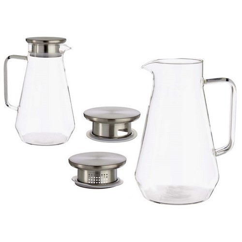 JARRA VIDRIO VIVALTO CON TAPA INOX 1.5L